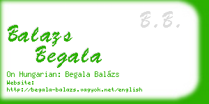 balazs begala business card